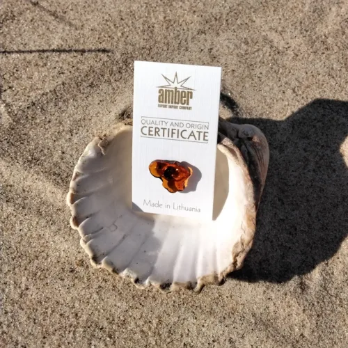 Natūralaus Baltijos gintaro segtukas „LIETUVA“