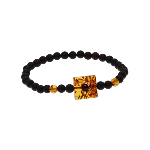 Natūralaus Baltijos gintaro apyrankė „Auksinis akcentas“